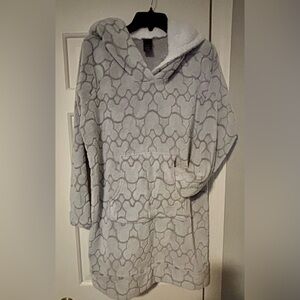 Disney Gray Hooded Fleece Robe